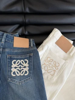 Alternative view of LOEWE Trousers Stretch Denim Blue-White S-L B45202609063049