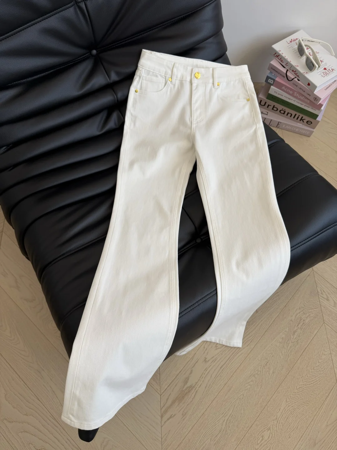 LOEWE Trousers Stretch Denim Blue-White S-L B45202609063049 - Image 7