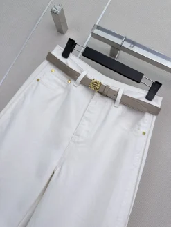 Alternative view of LOEWE Trousers White-Khaki S-L A95202609061935