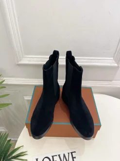 LORO PIANA Booties Calf Leather Black EU35-39 C80202609110215