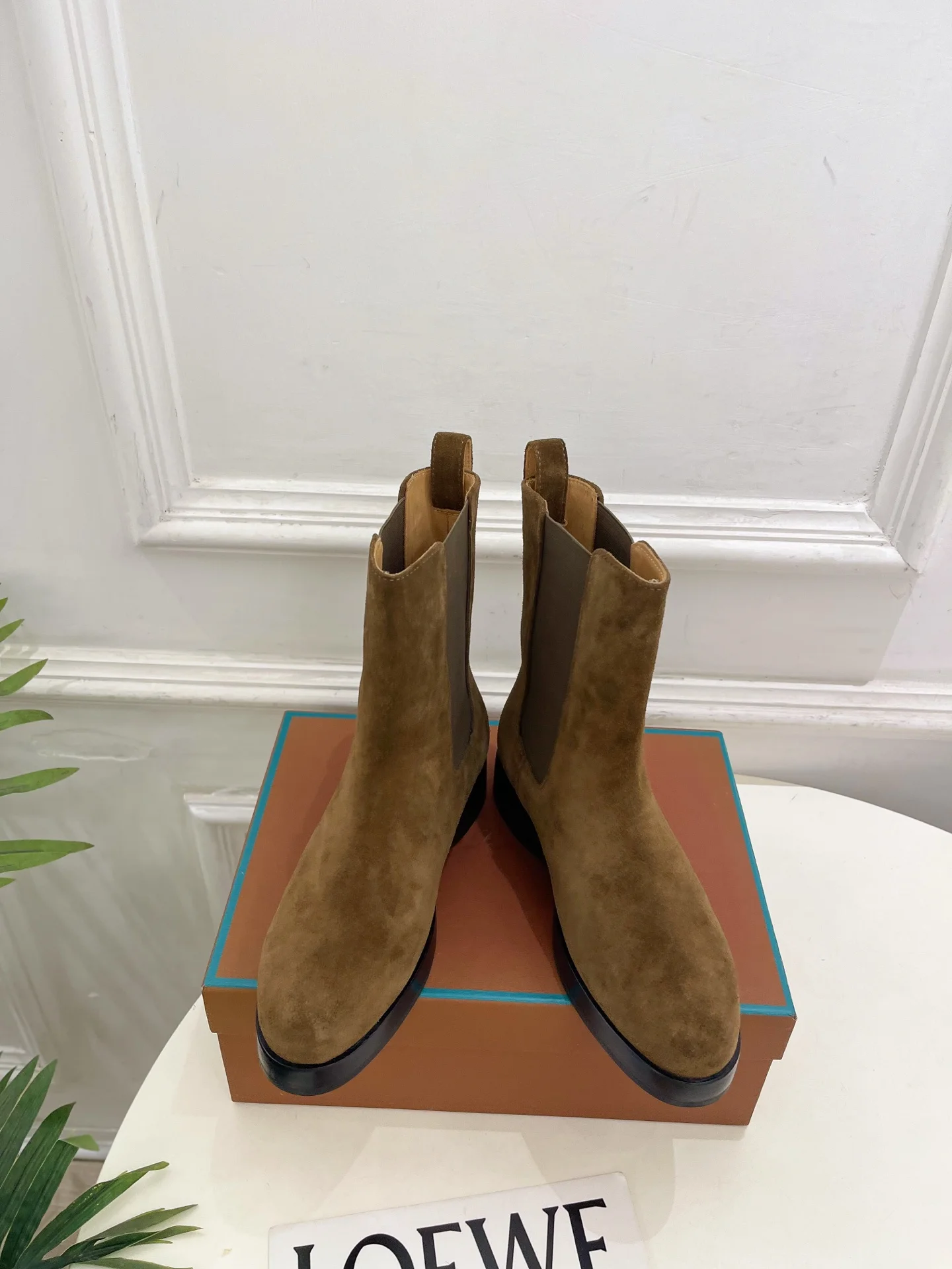 LORO PIANA Booties Calf Leather Brown-Black EU35-39 C80202609110213