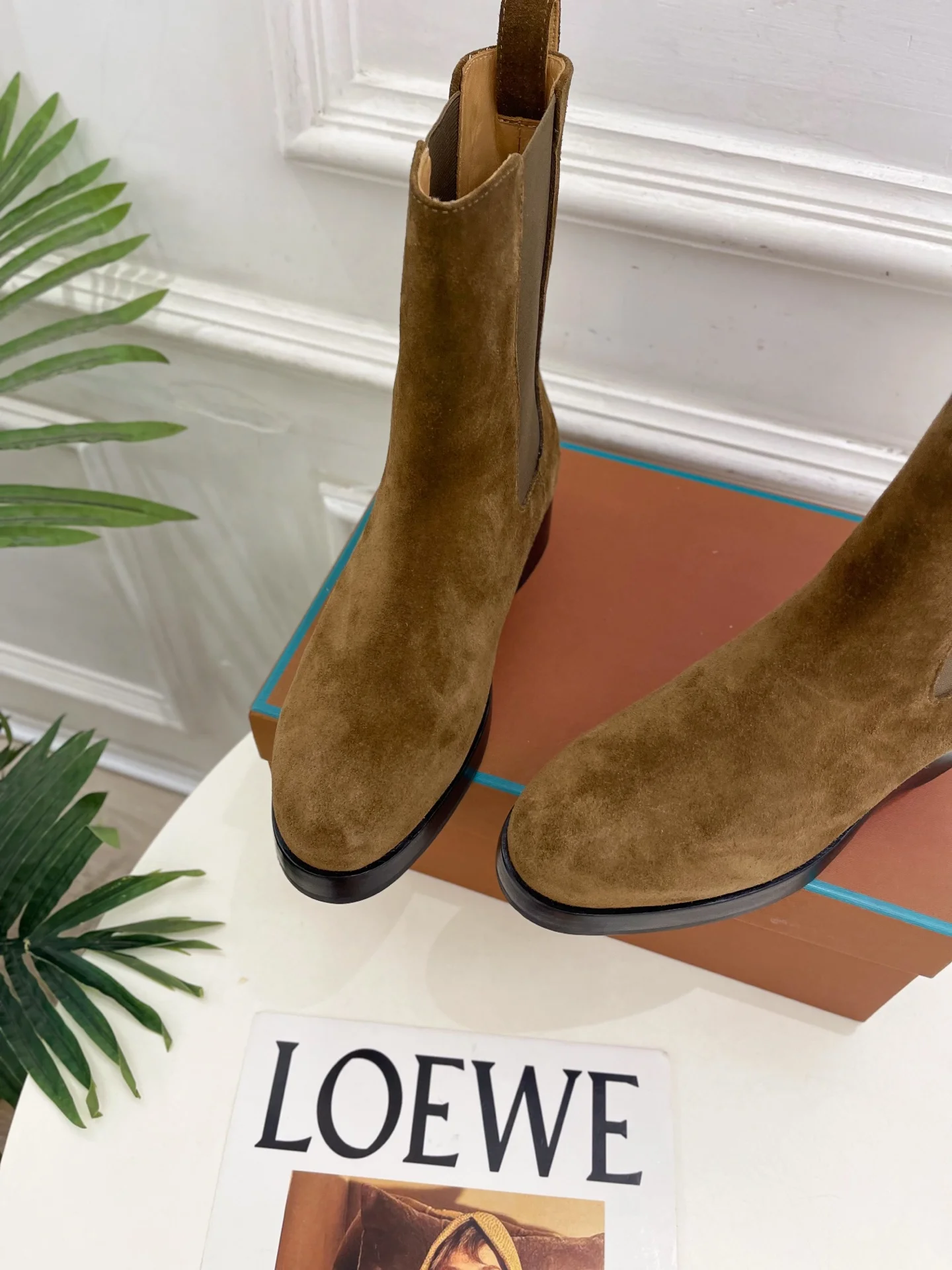 LORO PIANA Booties Calf Leather Brown-Black EU35-39 C80202609110213 - Image 6
