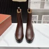 LORO PIANA Booties Calf Leather Brown-Black EU35-41 C90202609110670