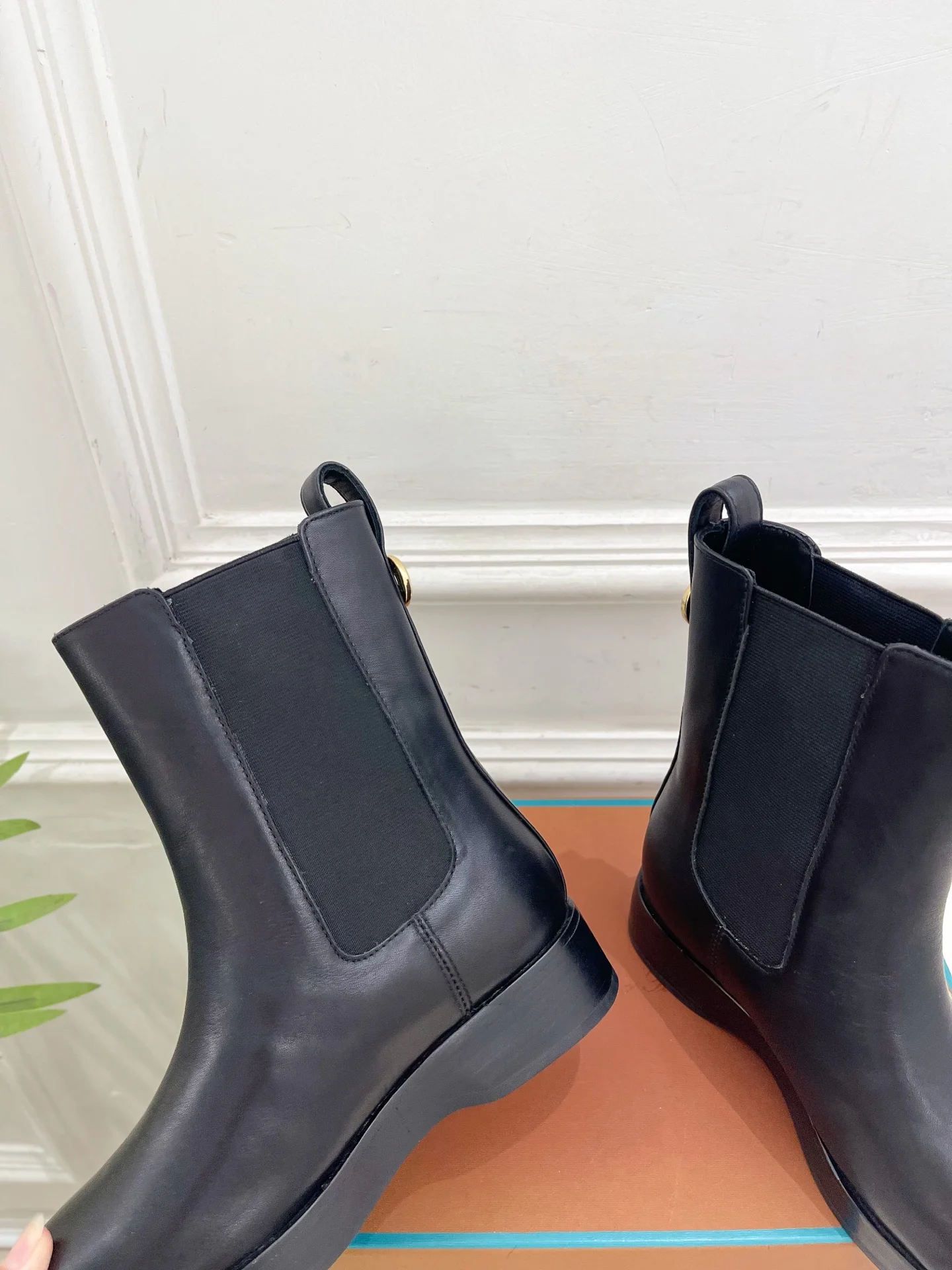 LORO PIANA Boots Calf Leather Black EU35-39 C80202609110212 - Image 6