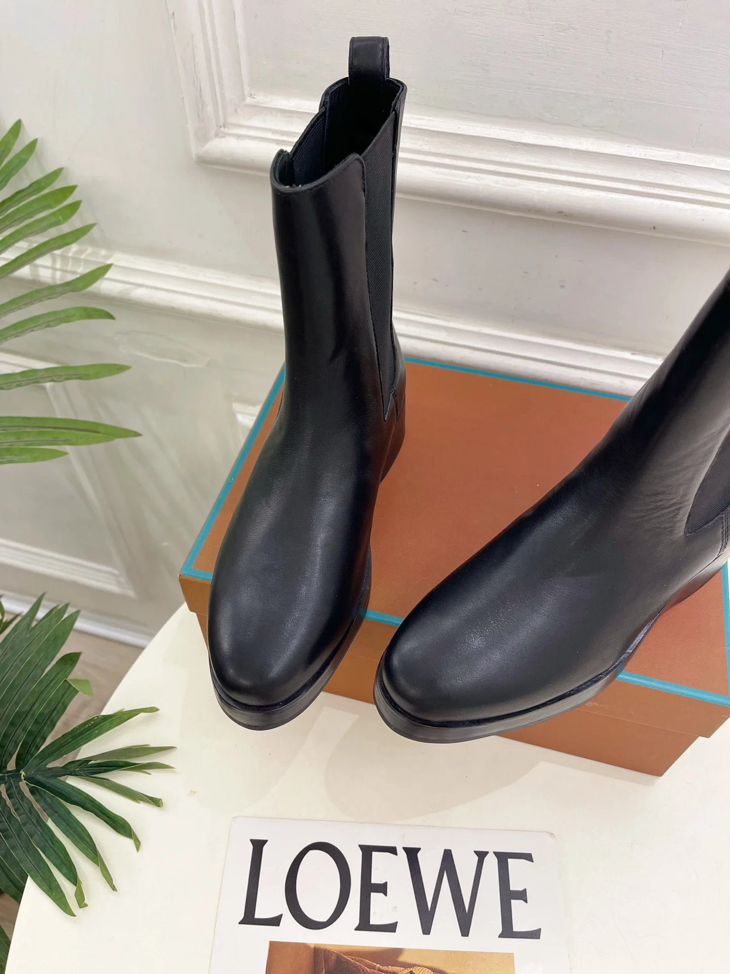 LORO PIANA Boots Calf Leather Black EU35-39 C80202609110212 - Image 7