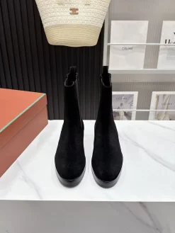 LORO PIANA Boots Calf Leather Black EU35-41 C90202609110668