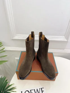LORO PIANA Boots Calf Leather Brown-Black EU35-39 C80202609110214