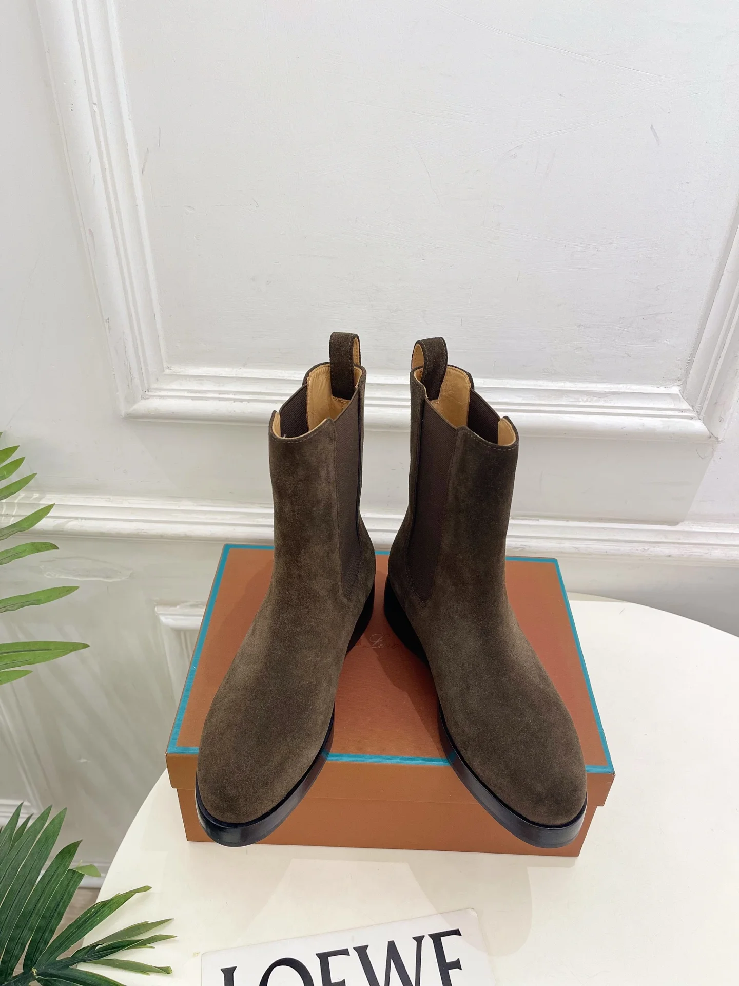 LORO PIANA Boots Calf Leather Brown-Black EU35-39 C80202609110214