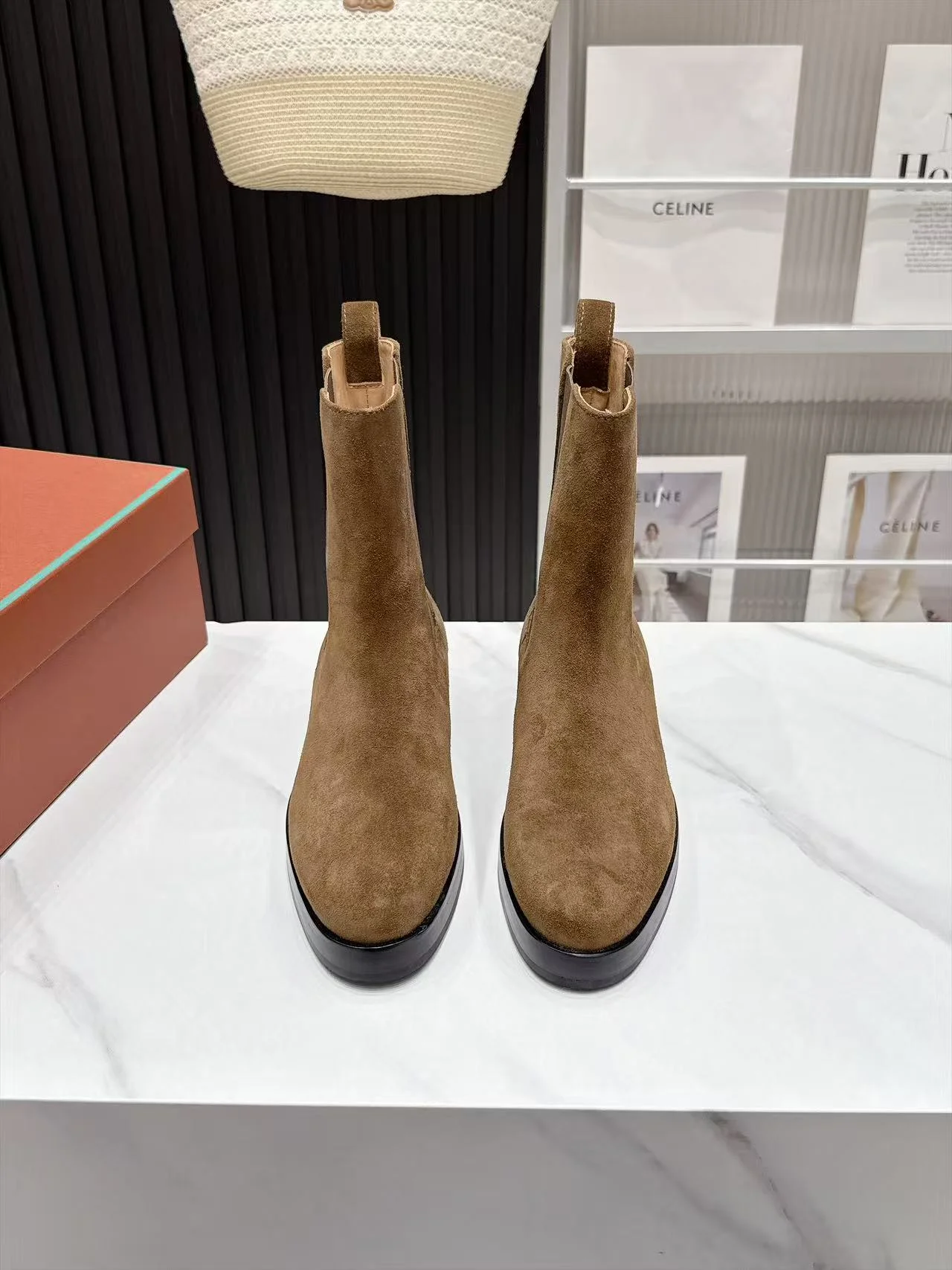 LORO PIANA Boots Calf Leather Brown-Black EU35-41 C90202609110667