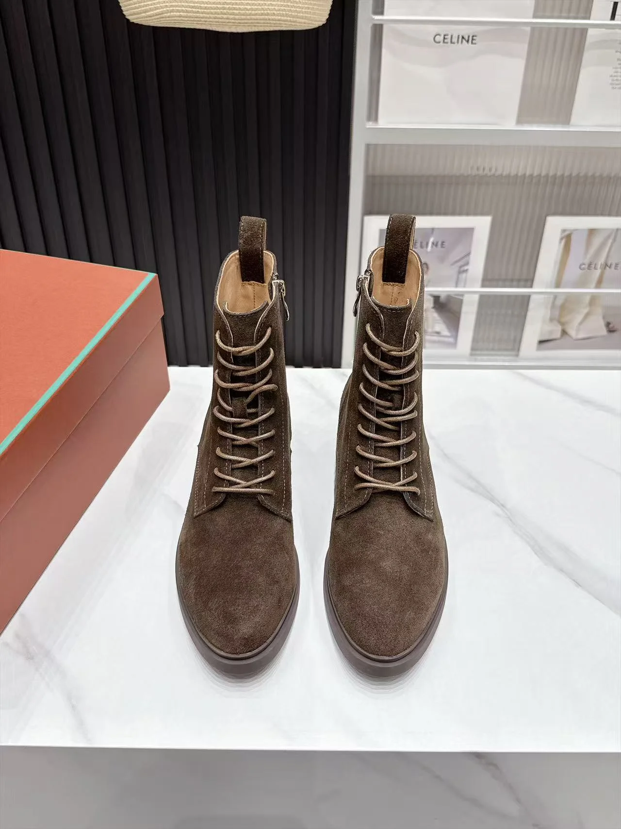 LORO PIANA Boots Calf Leather Brown EU35-41 C80202609110666