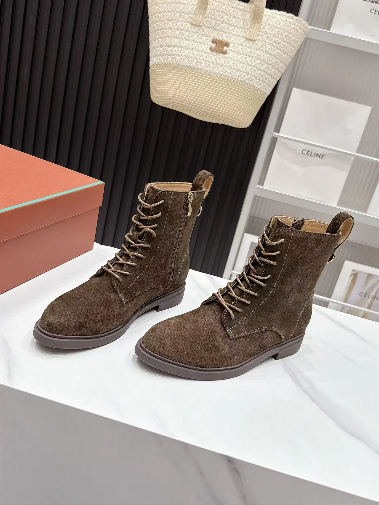 LORO PIANA Boots Calf Leather Brown EU35-41 C80202609110666 - Image 2