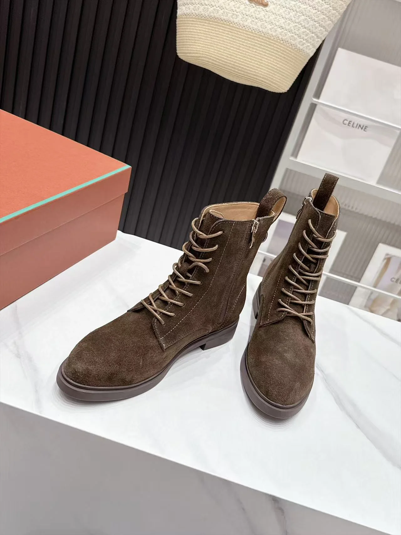 LORO PIANA Boots Calf Leather Brown EU35-41 C80202609110666 - Image 3
