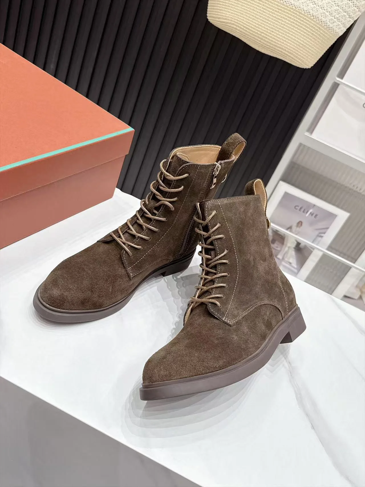 LORO PIANA Boots Calf Leather Brown EU35-41 C80202609110666 - Image 4