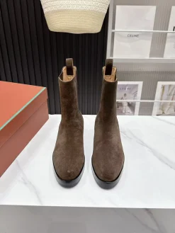 LORO PIANA Boots Calf Leather Brown EU35-41 C90202609110669