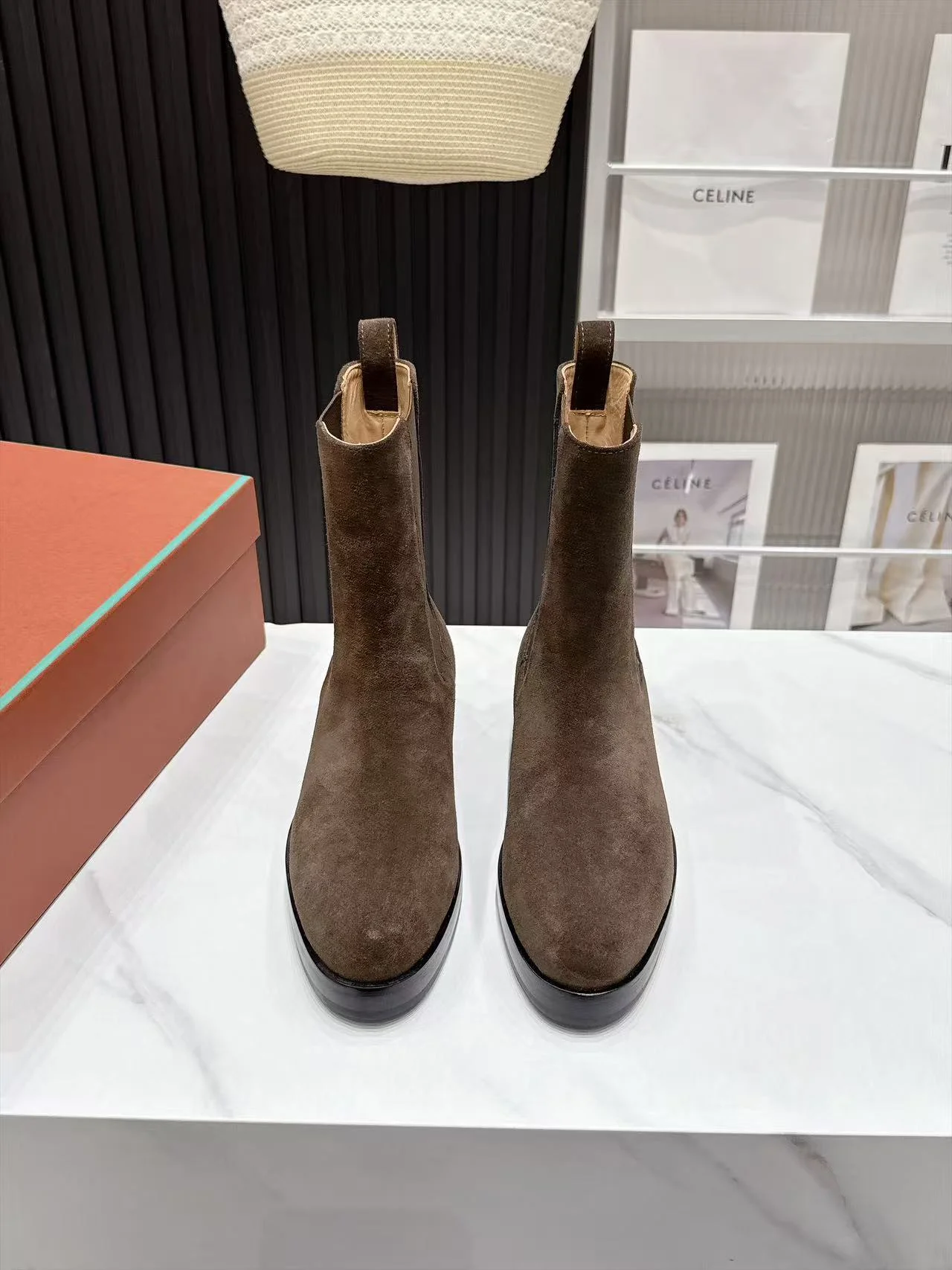 LORO PIANA Boots Calf Leather Brown EU35-41 C90202609110669