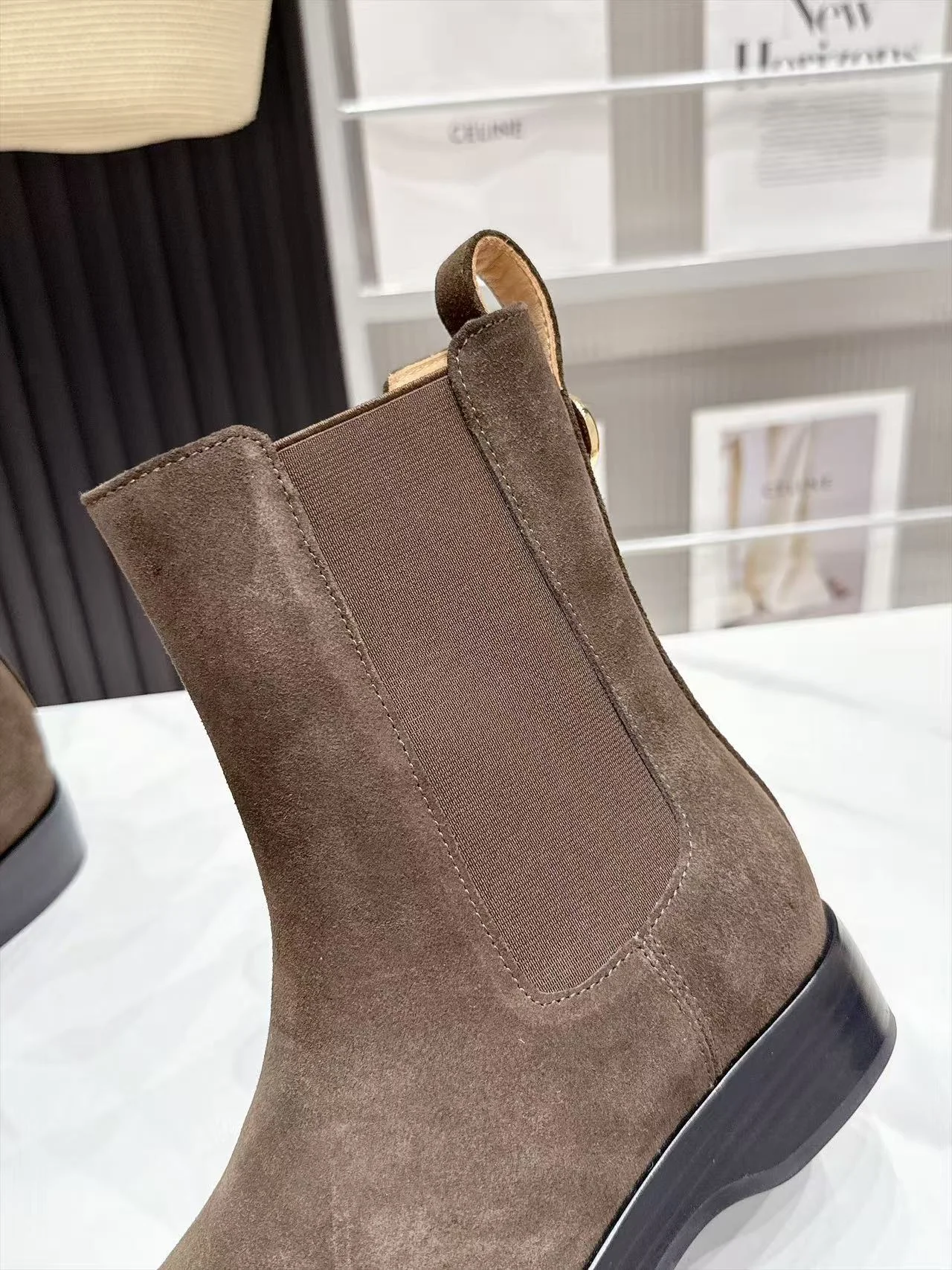 LORO PIANA Boots Calf Leather Brown EU35-41 C90202609110669 - Image 6