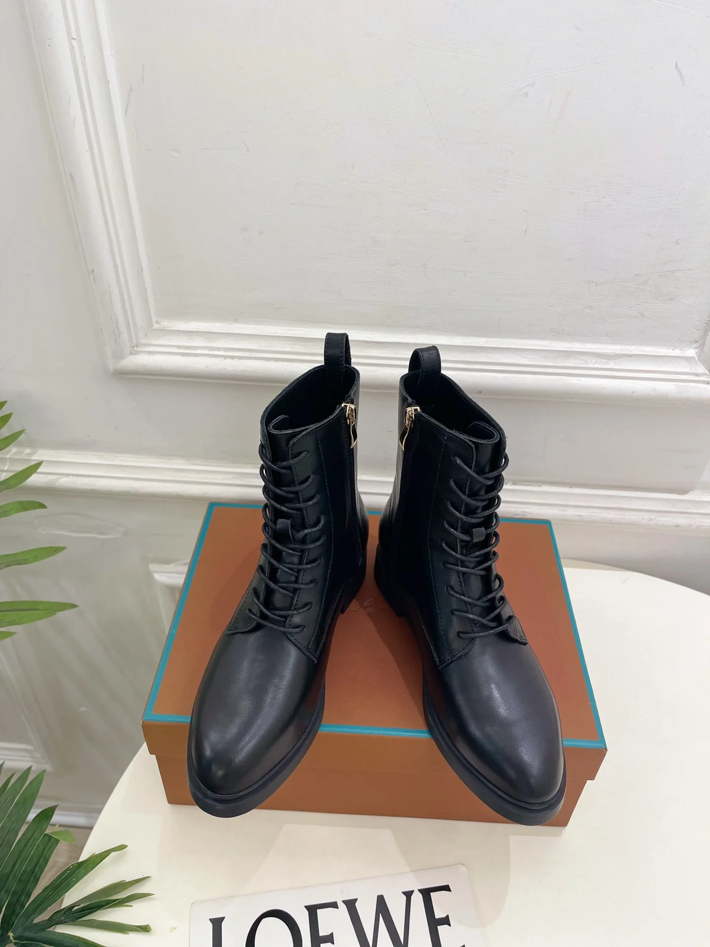 LORO PIANA Boots Calfskin Leather Black EU35-39 C60202609110208