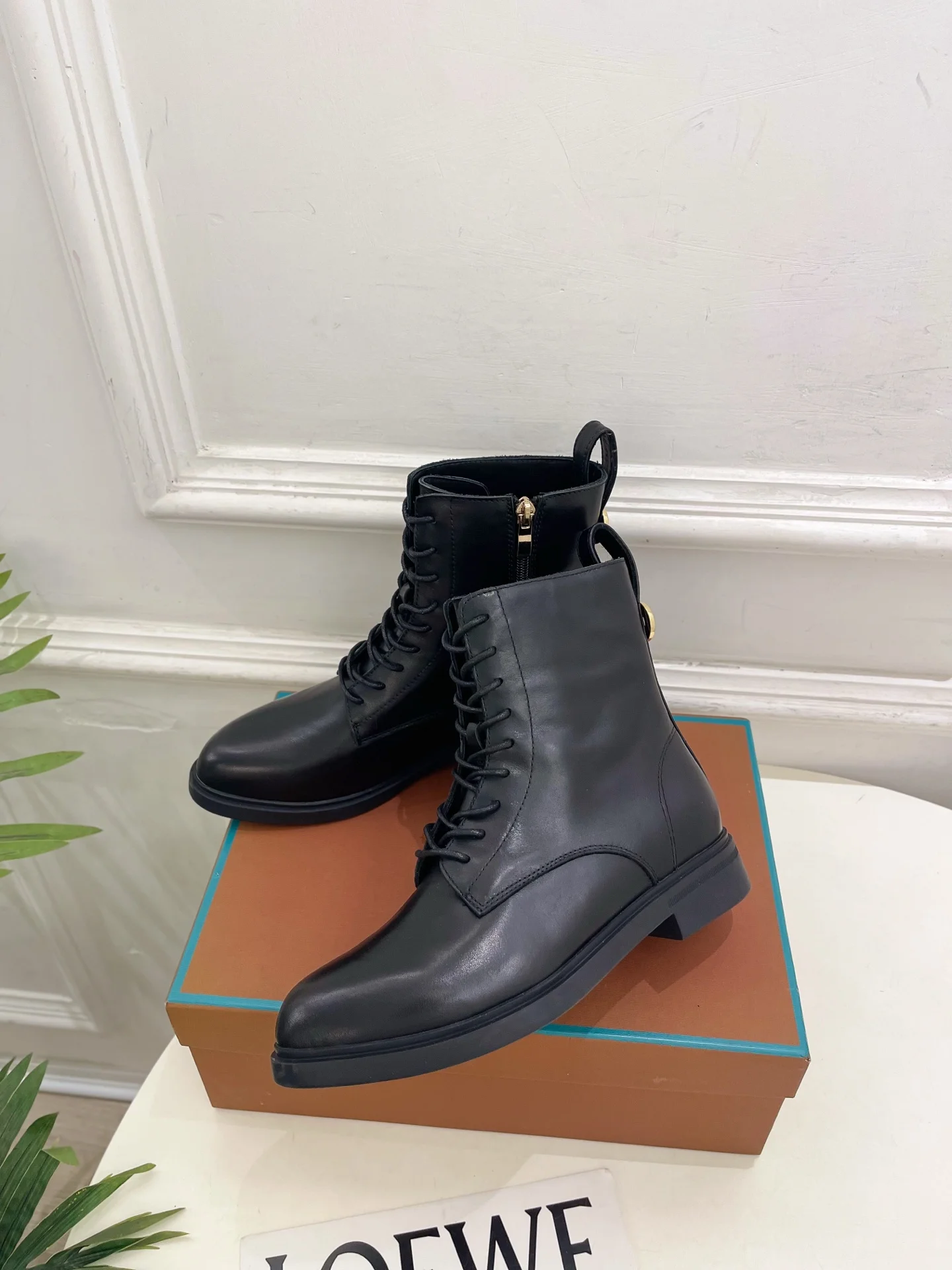LORO PIANA Boots Calfskin Leather Black EU35-39 C60202609110208 - Image 3