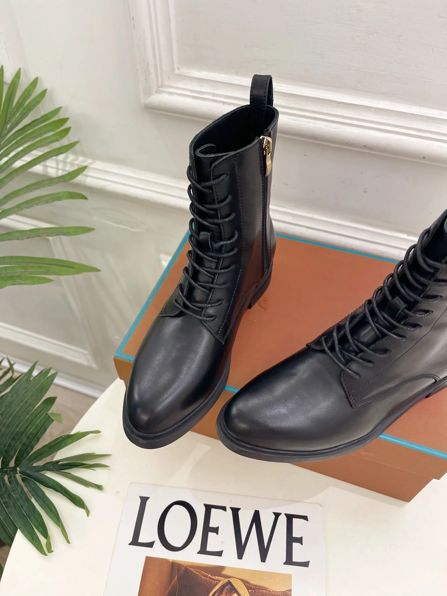 LORO PIANA Boots Calfskin Leather Black EU35-39 C60202609110208 - Image 6