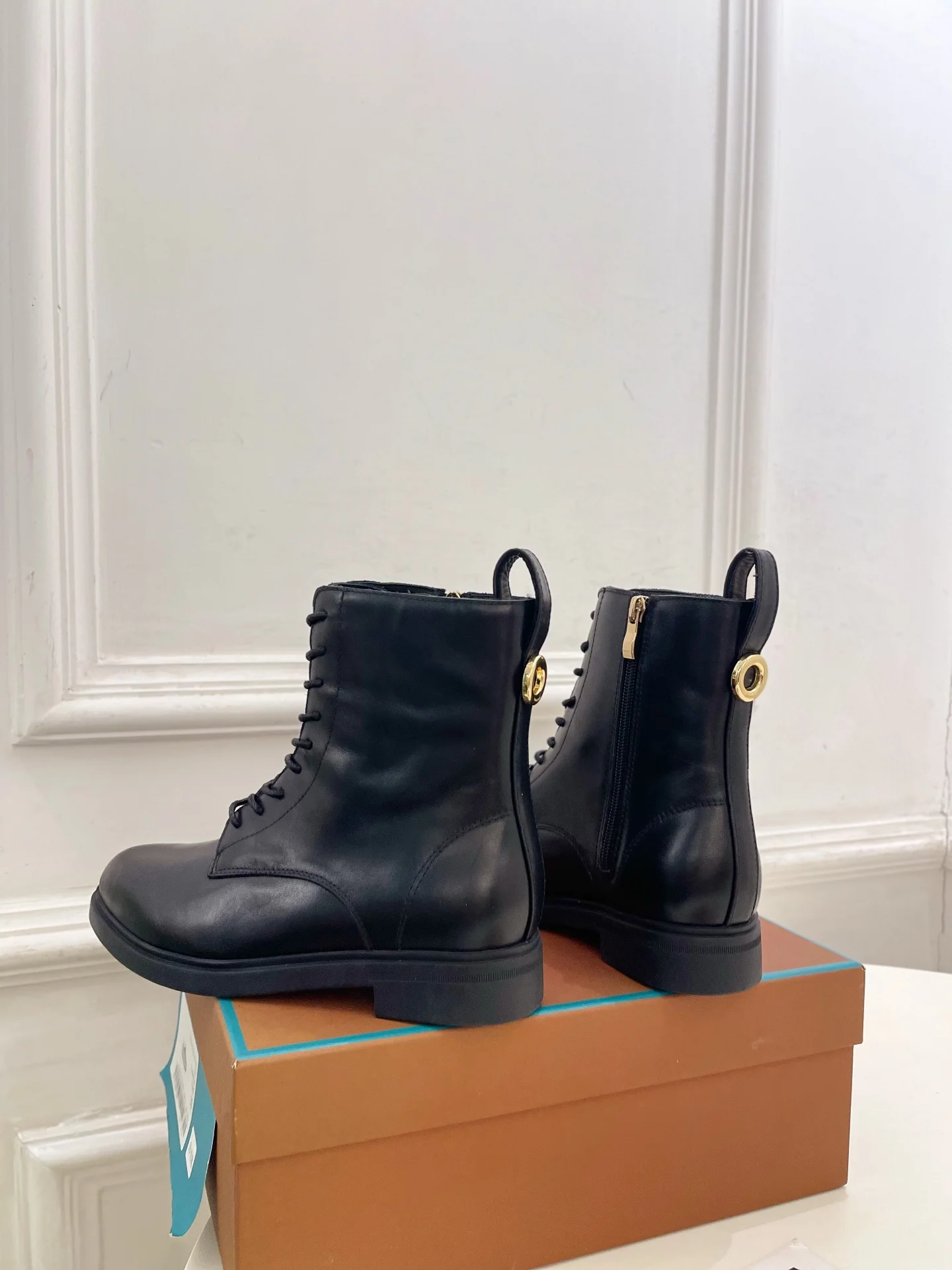 LORO PIANA Boots Calfskin Leather Black EU35-39 C60202609110208 - Image 7