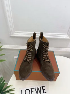 LORO PIANA Boots Calfskin Leather Brown EU35-39 C60202609110210