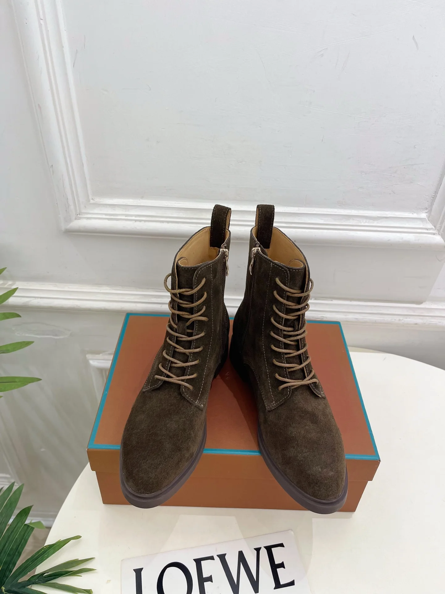 LORO PIANA Boots Calfskin Leather Brown EU35-39 C60202609110210