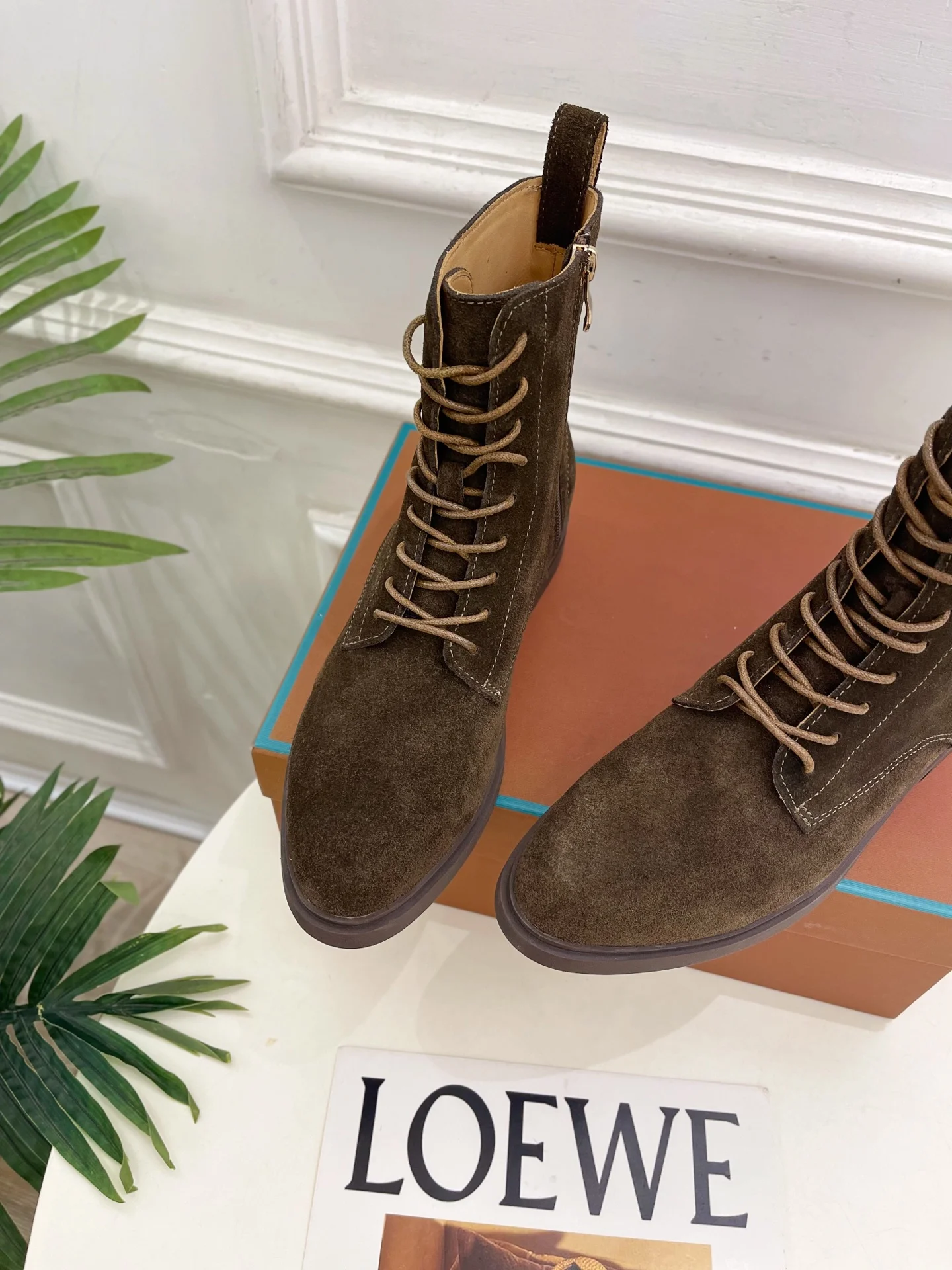 LORO PIANA Boots Calfskin Leather Brown EU35-39 C60202609110210 - Image 6