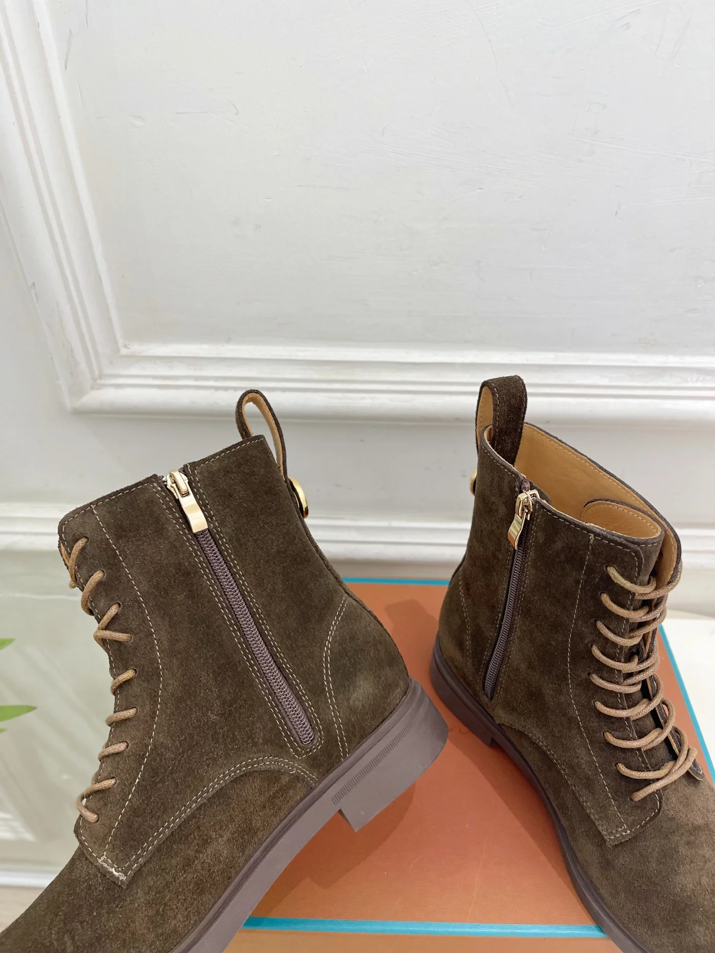 LORO PIANA Boots Calfskin Leather Brown EU35-39 C60202609110210 - Image 7