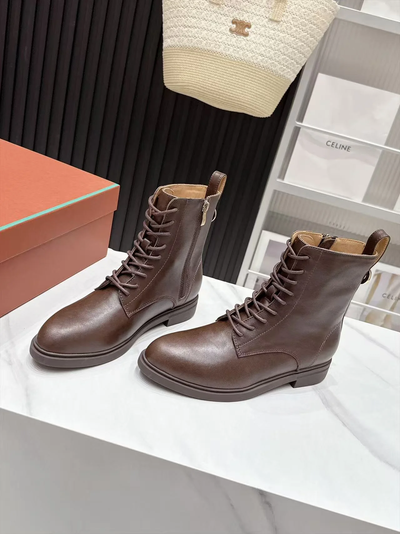 LORO PIANA Boots Calfskin Leather Brown EU35-41 C80202609110662 - Image 2
