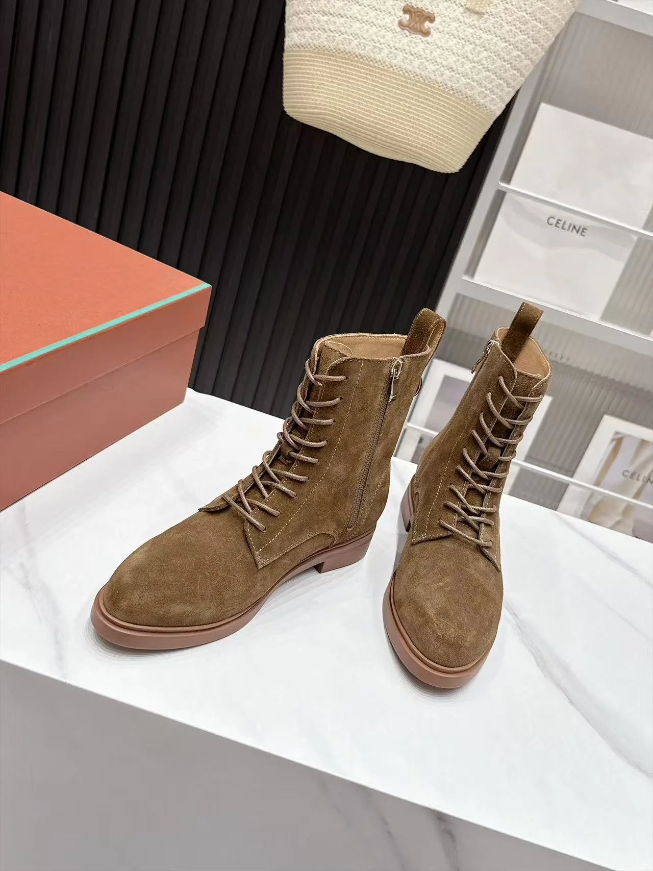 LORO PIANA Boots Calfskin Leather Brown EU35-41 C80202609110664 - Image 3