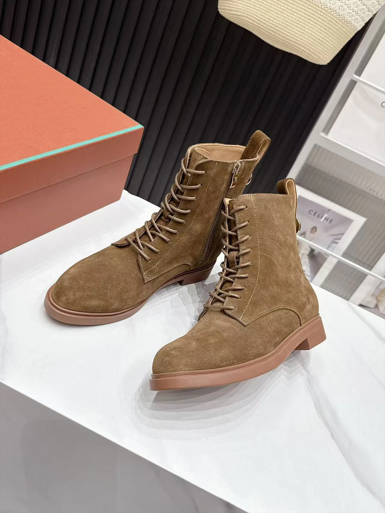 LORO PIANA Boots Calfskin Leather Brown EU35-41 C80202609110664 - Image 4