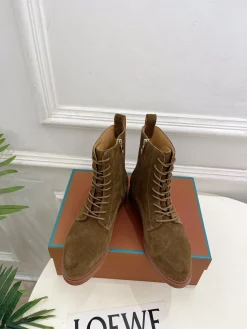 LORO PIANA Boots Calfskin Suede Brown EU35-39 C60202609110209