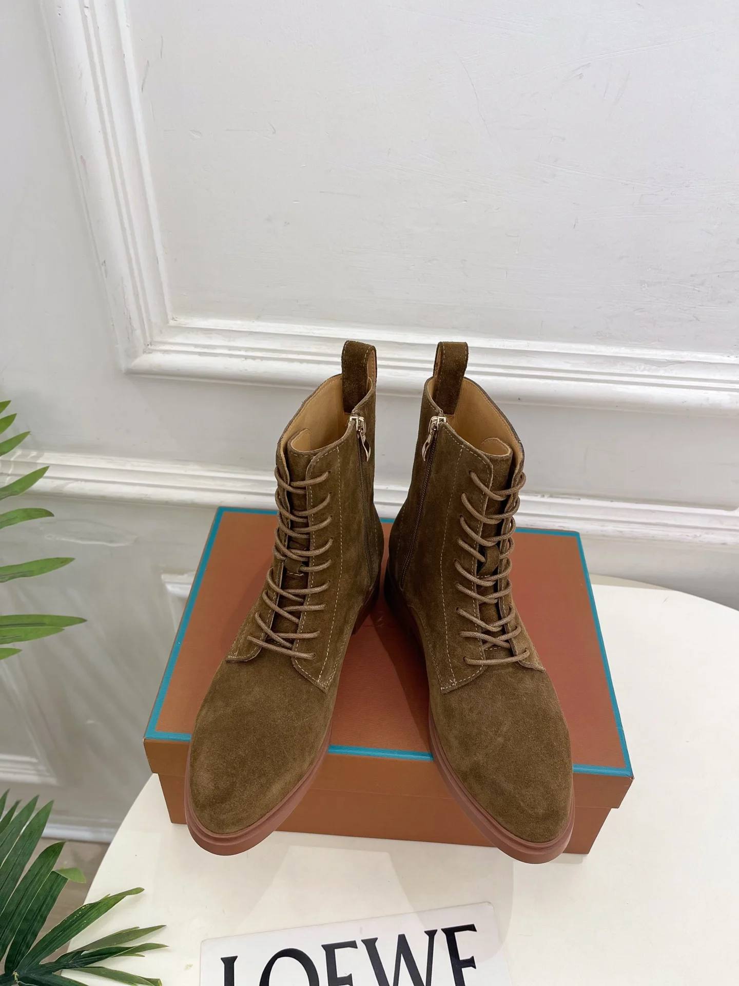 LORO PIANA Boots Calfskin Suede Brown EU35-39 C60202609110209