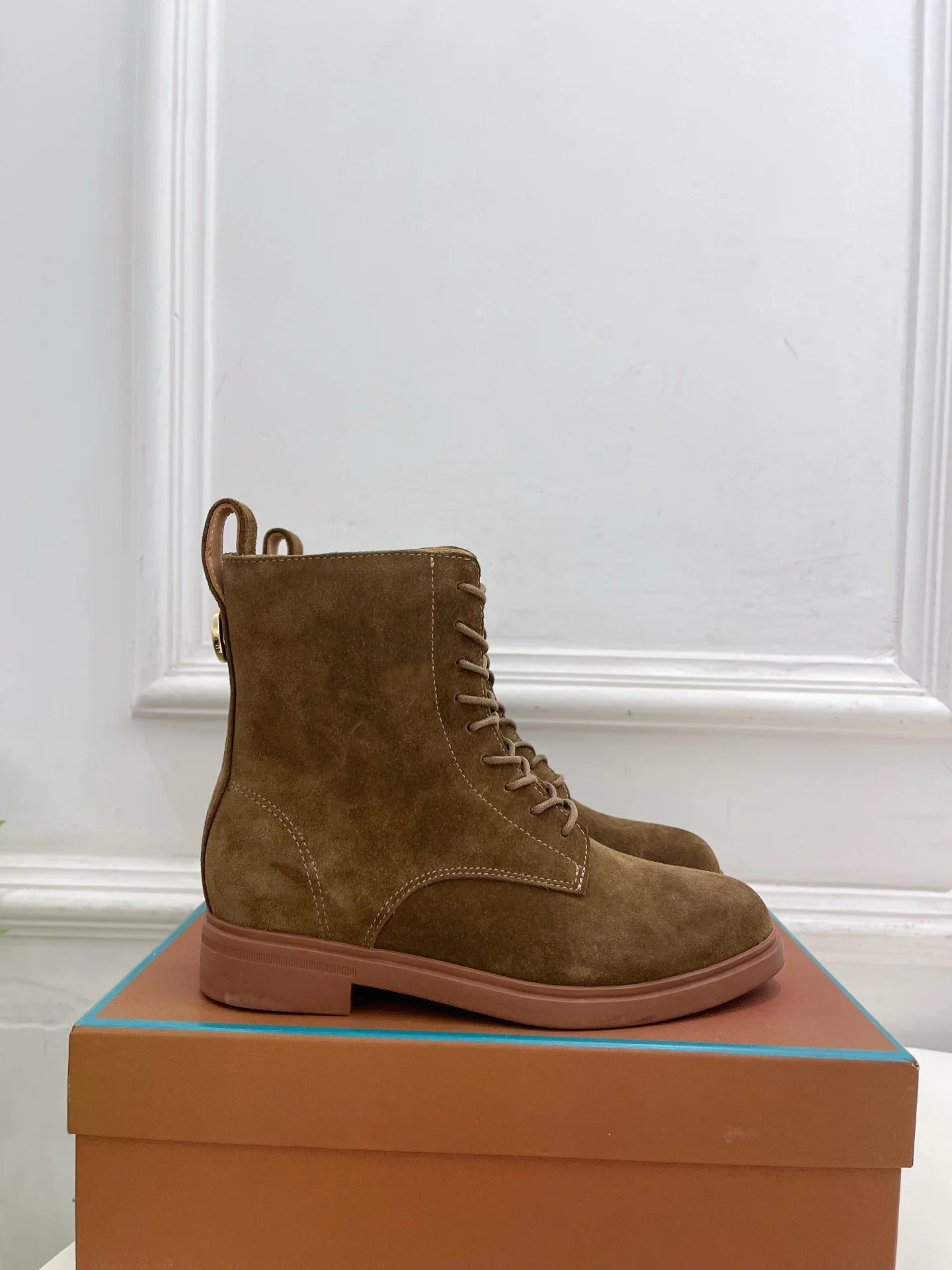 LORO PIANA Boots Calfskin Suede Brown EU35-39 C60202609110209 - Image 2