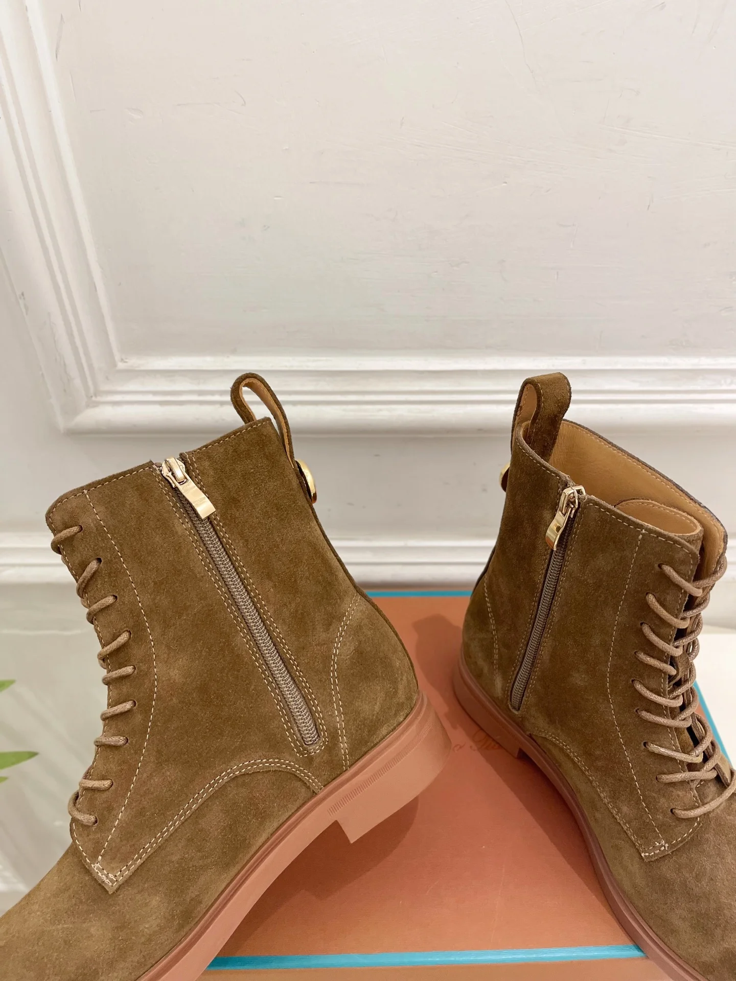 LORO PIANA Boots Calfskin Suede Brown EU35-39 C60202609110209 - Image 6