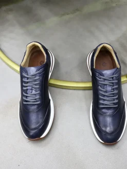 Alternative view of LORO PIANA Flats Calf Leather Blue-White EU38-45 C10202609112011