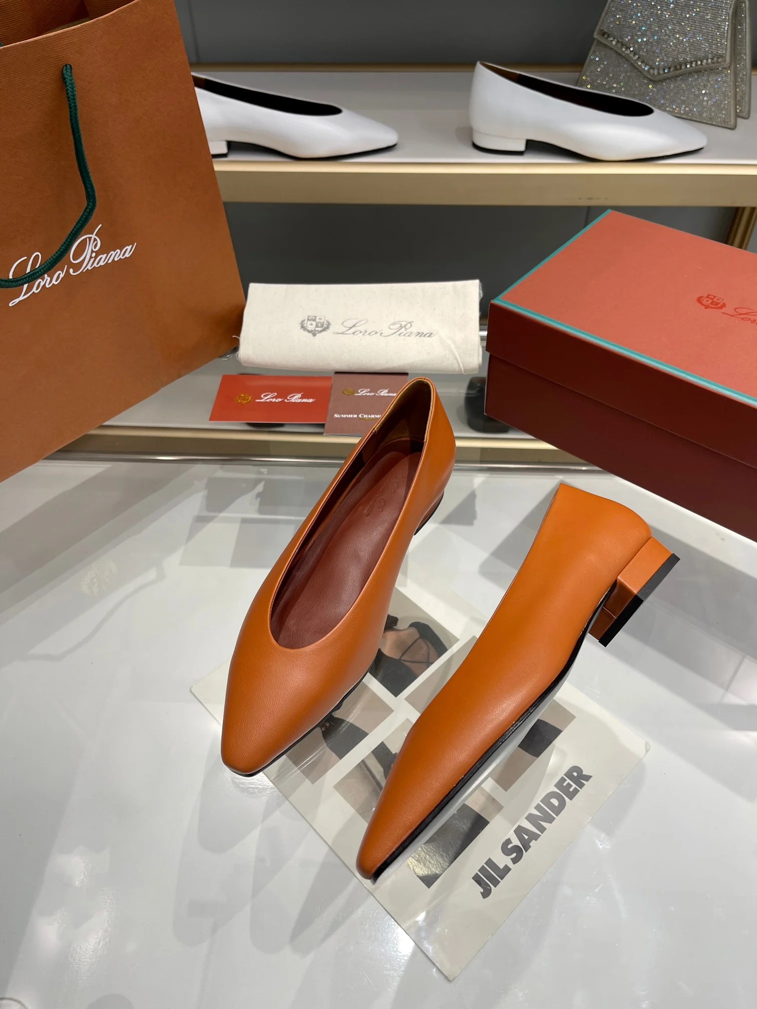 LORO PIANA Flats Sheepskin Brown EU35-42 B50202609111342 - Image 2