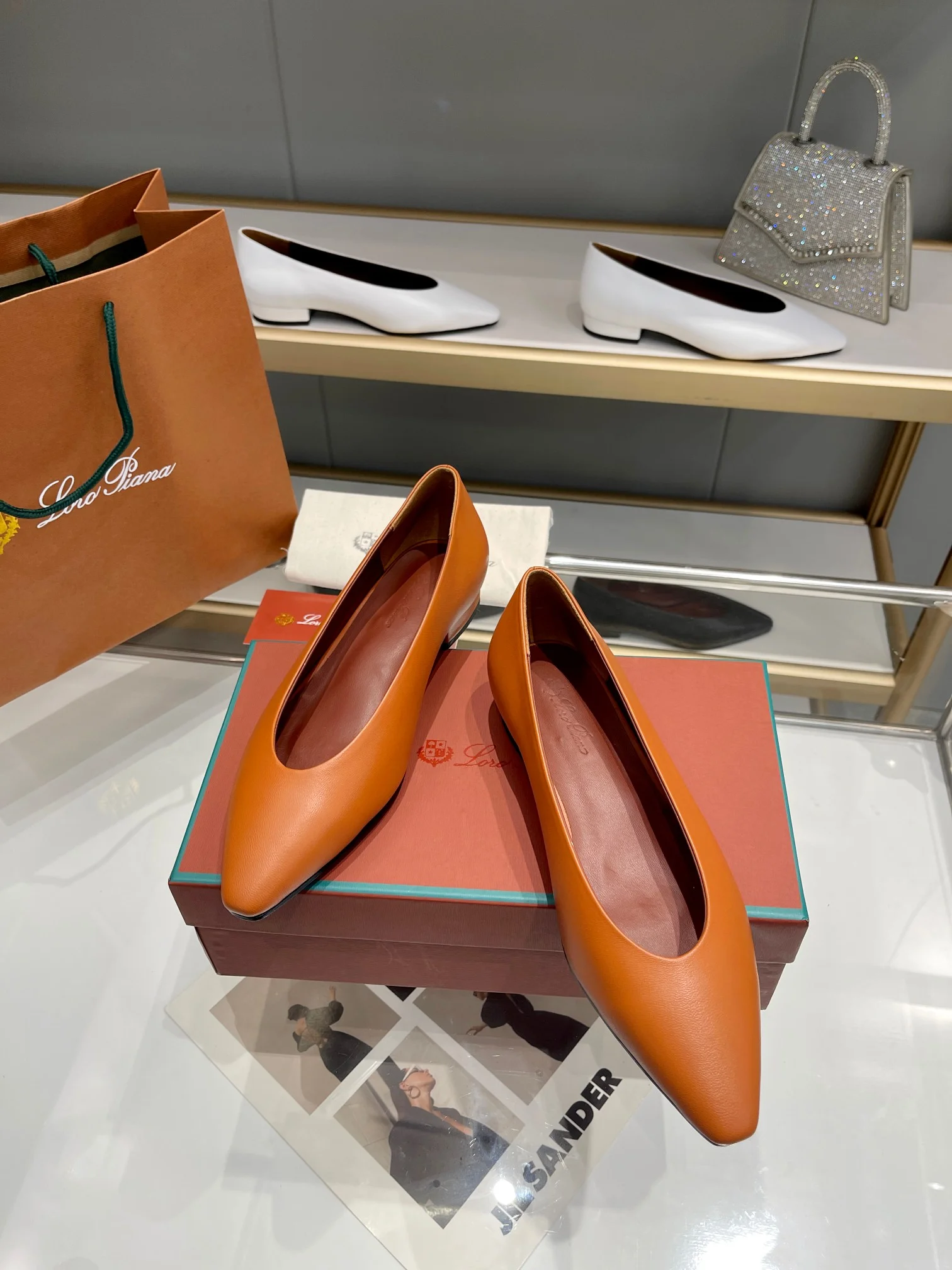 LORO PIANA Flats Sheepskin Brown EU35-42 B50202609111342 - Image 6