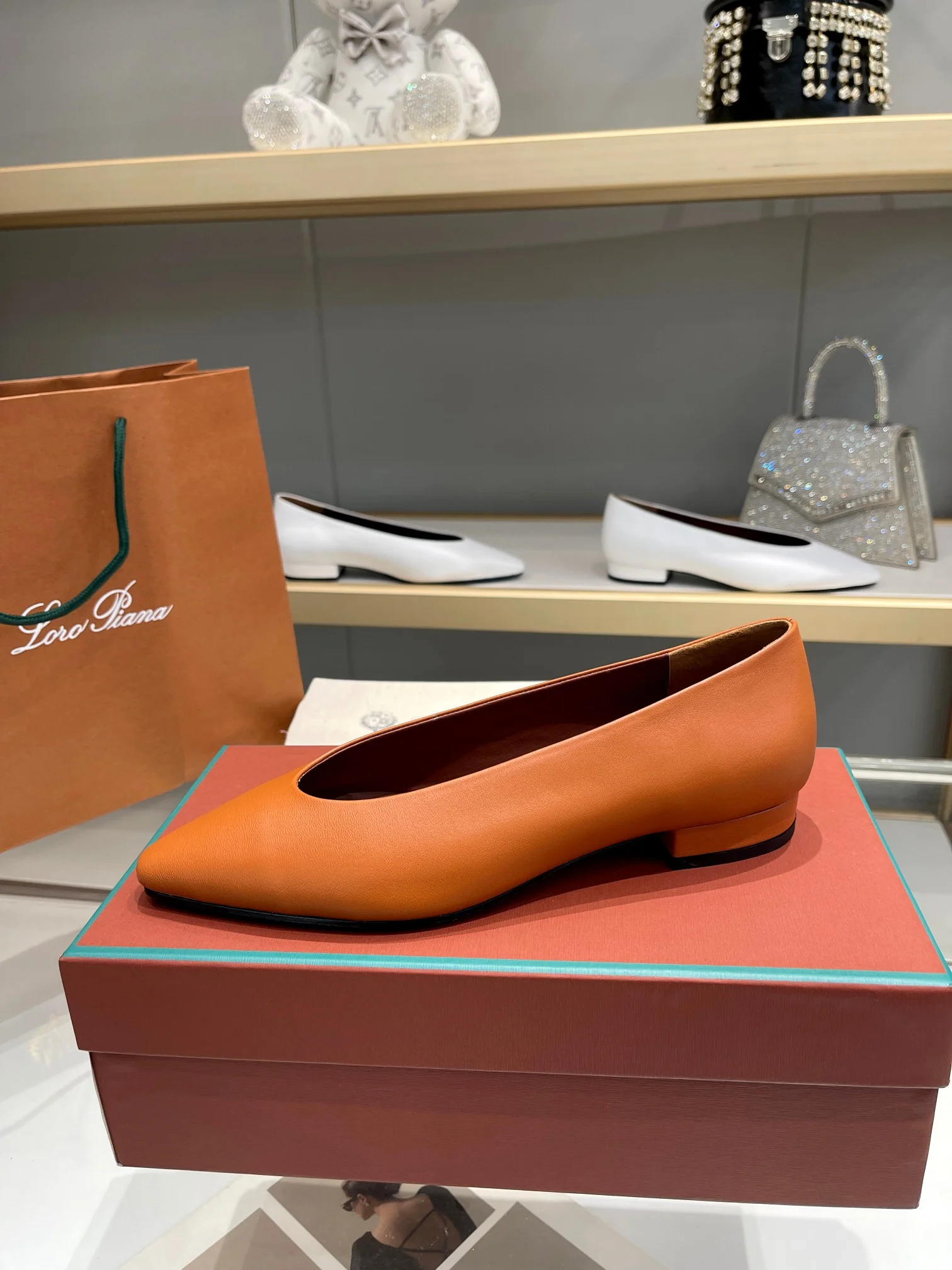 LORO PIANA Flats Sheepskin Brown EU35-42 B50202609111342 - Image 8