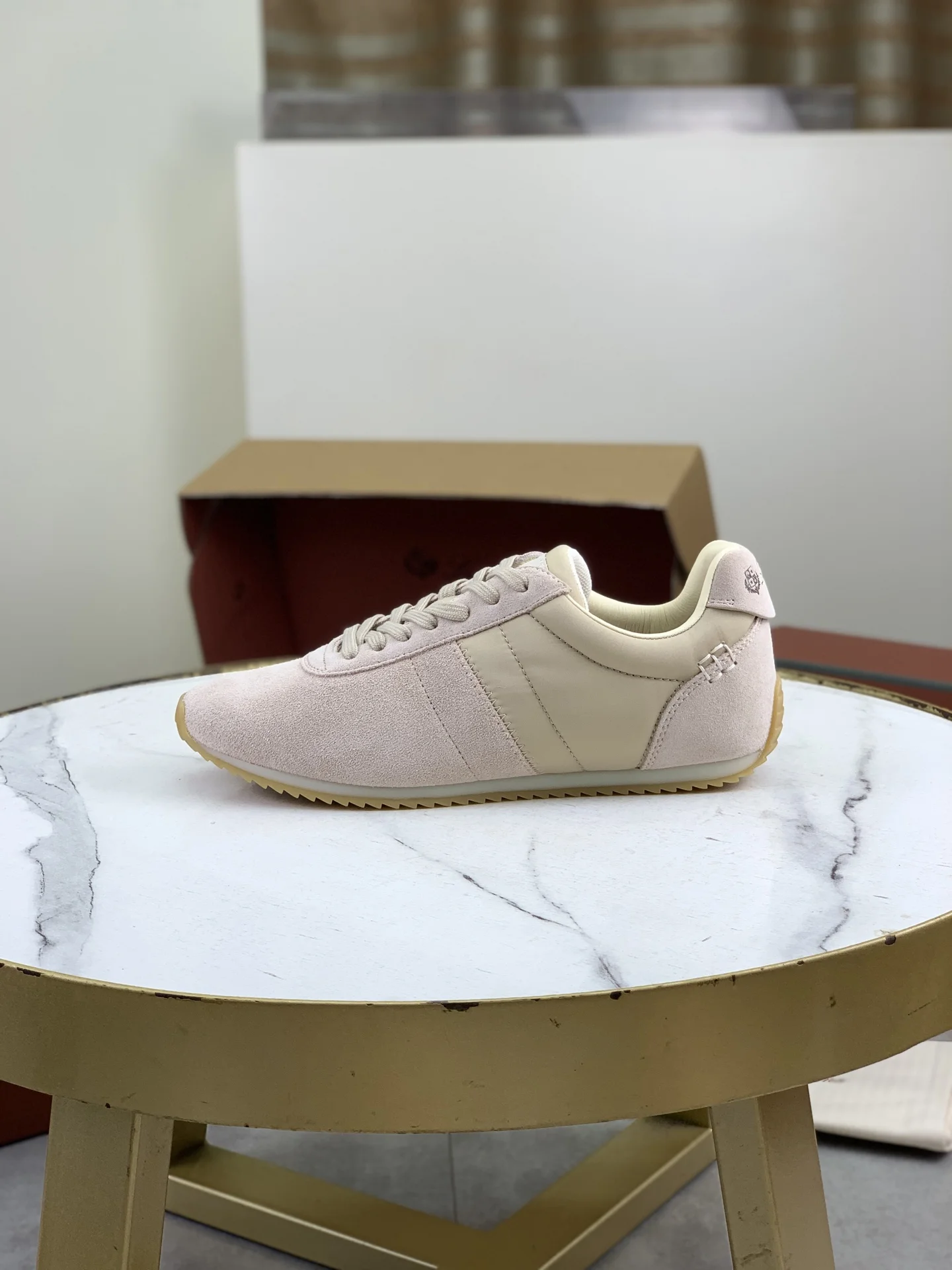 LORO PIANA Flats Suede Calfskin Beige-Tan EU35-44 C00202609111093