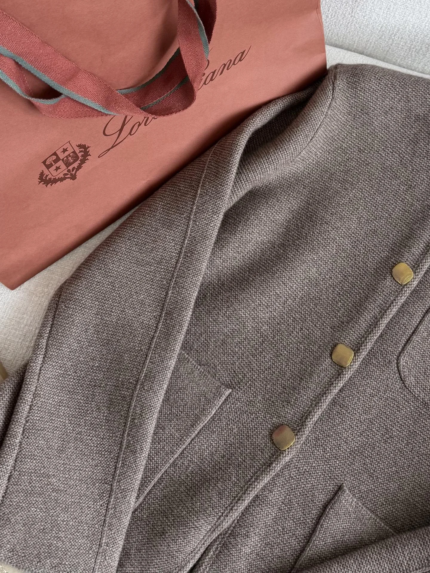 LORO PIANA Jackets Cashmere Blend Cream-Brown S-L G85202609060293 - Image 4