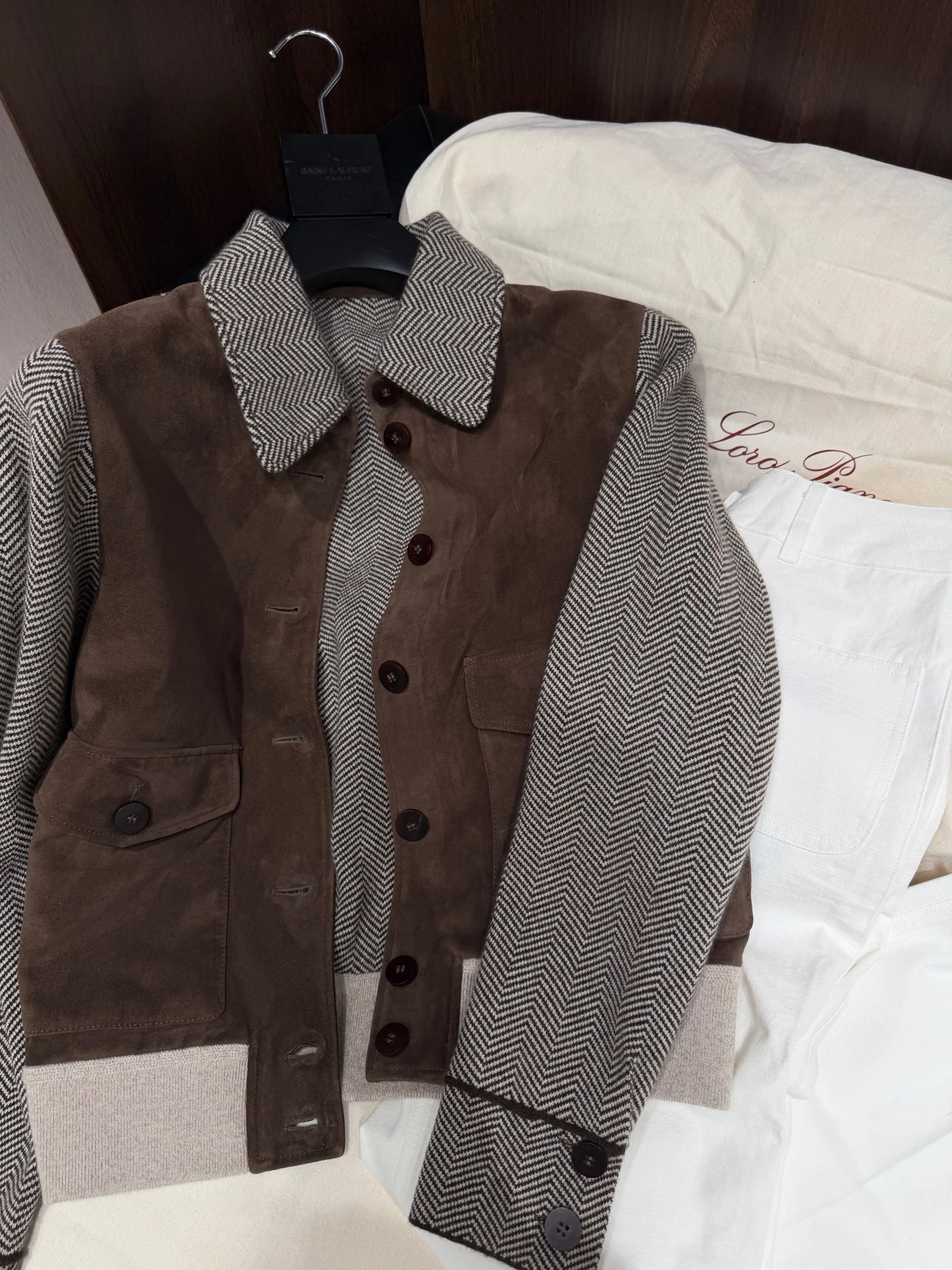 LORO PIANA Jackets Cashmere Suede Brown-Gray S-L A210202609063074 - Image 5