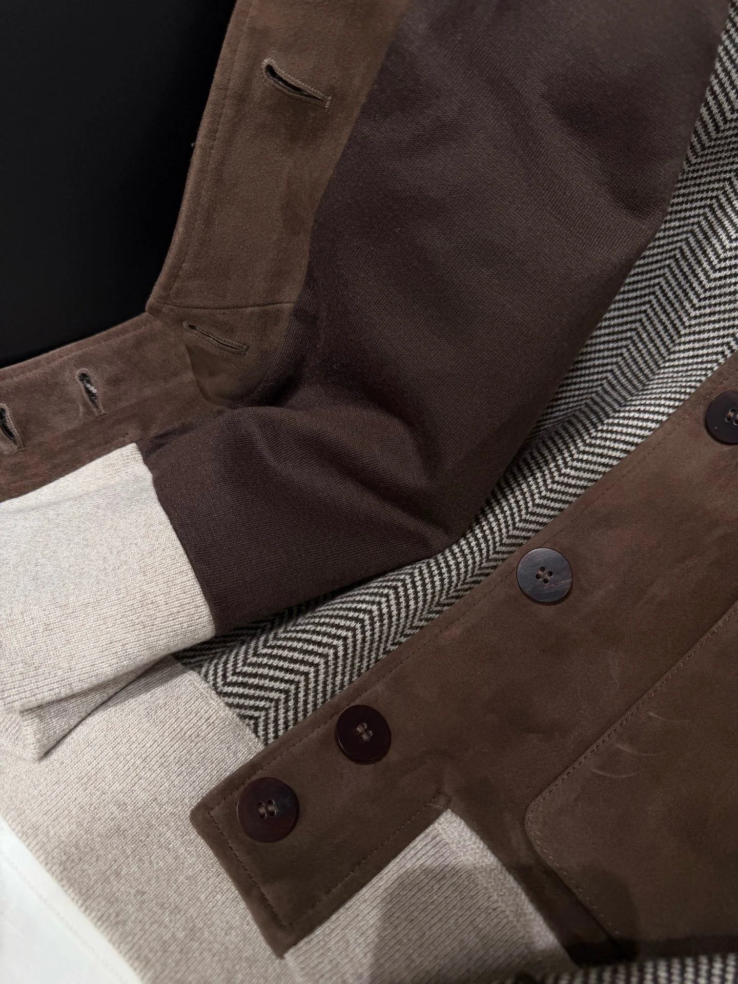 LORO PIANA Jackets Cashmere Suede Brown-Gray S-L A210202609063074 - Image 7