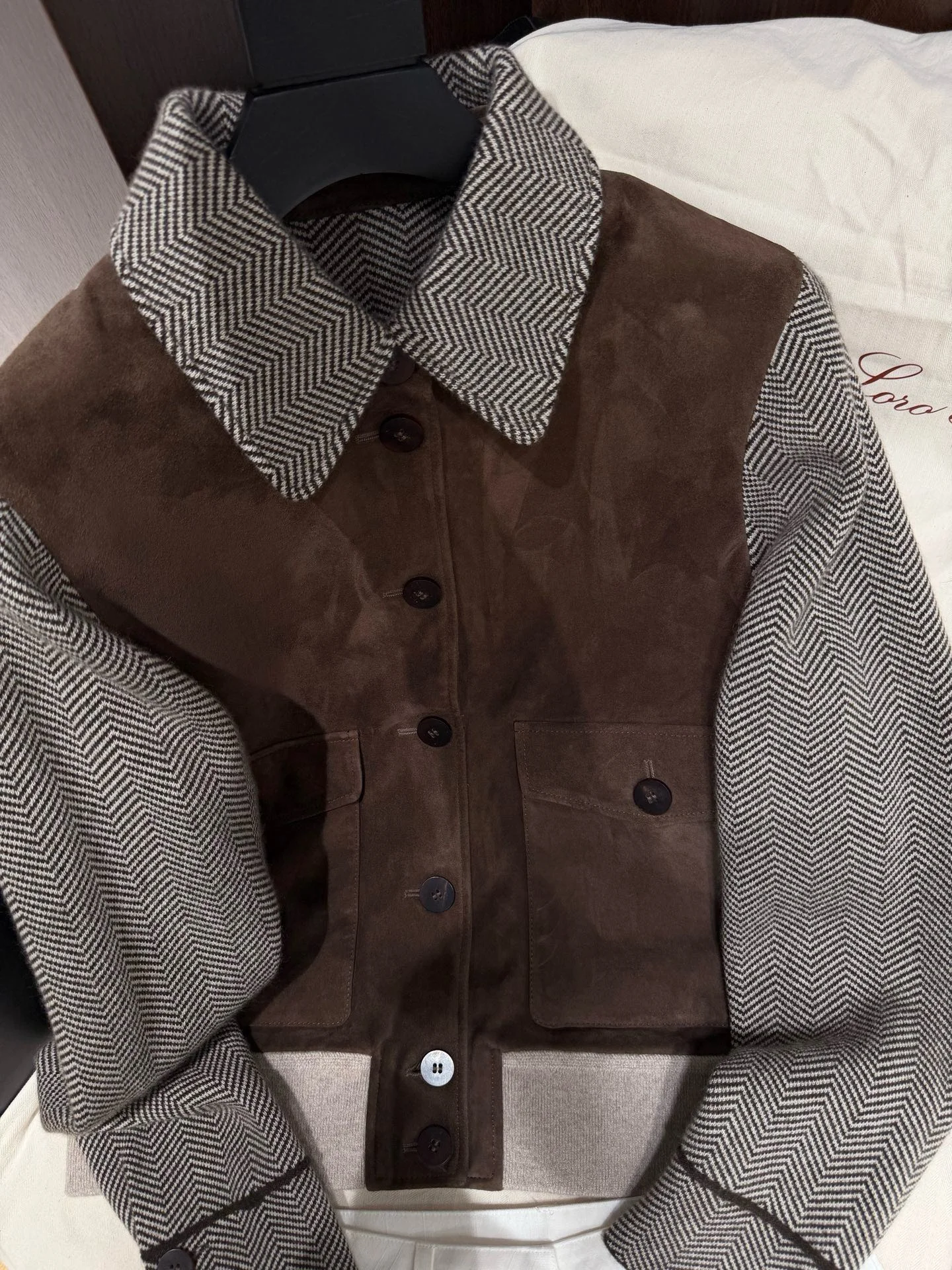 LORO PIANA Jackets Cashmere Suede Brown-Gray S-L A210202609063074 - Image 8