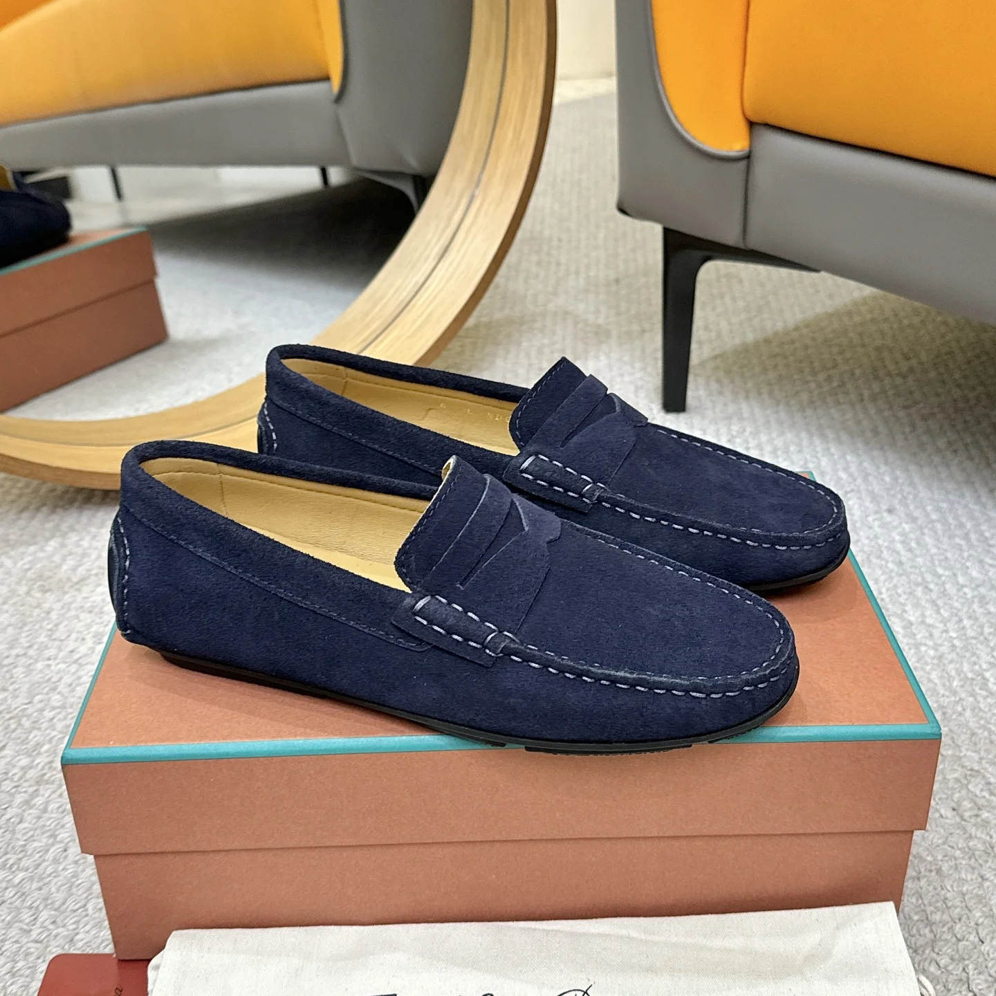 LORO PIANA Loafers Blue-White B00202609110142 - Image 3