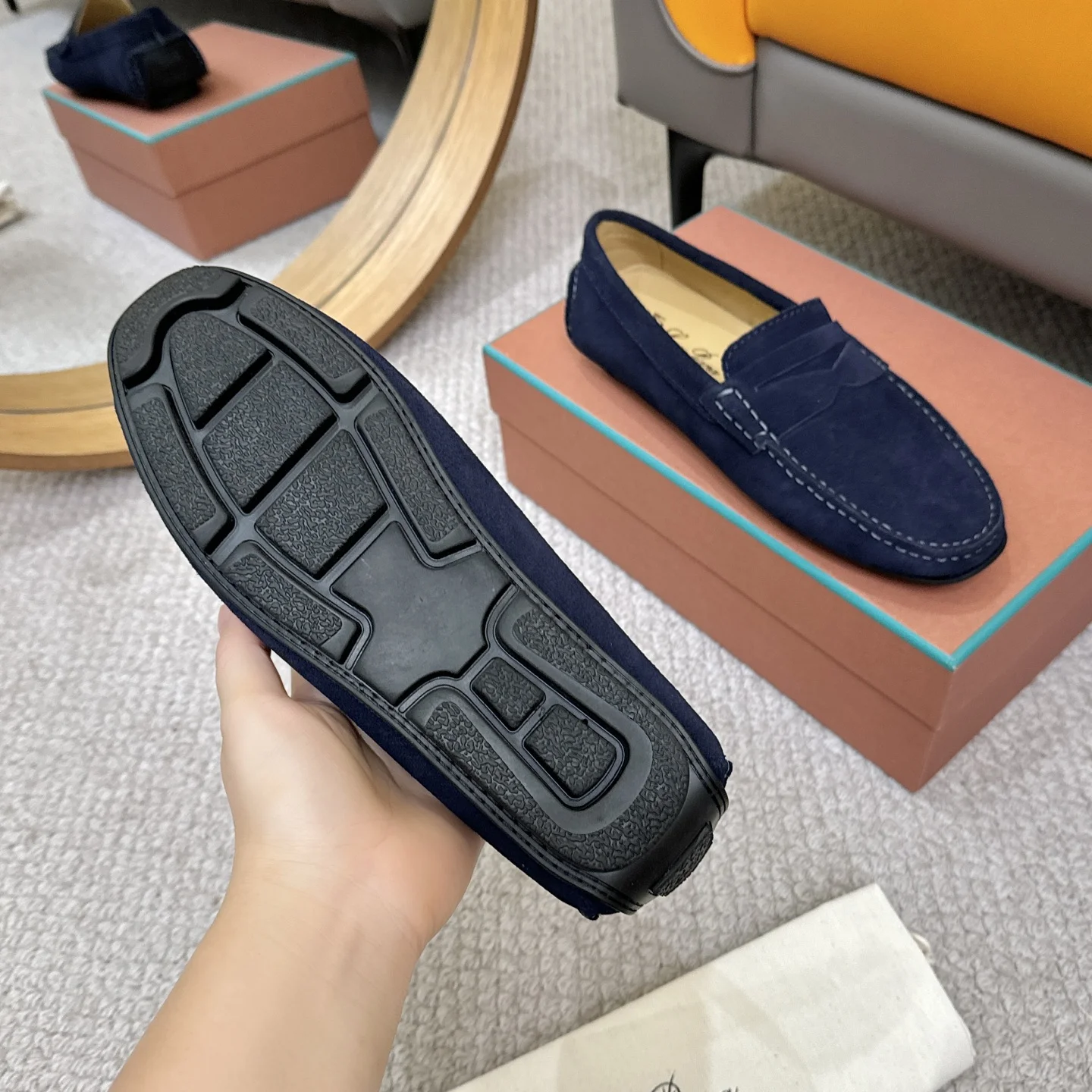 LORO PIANA Loafers Blue-White B00202609110142 - Image 7