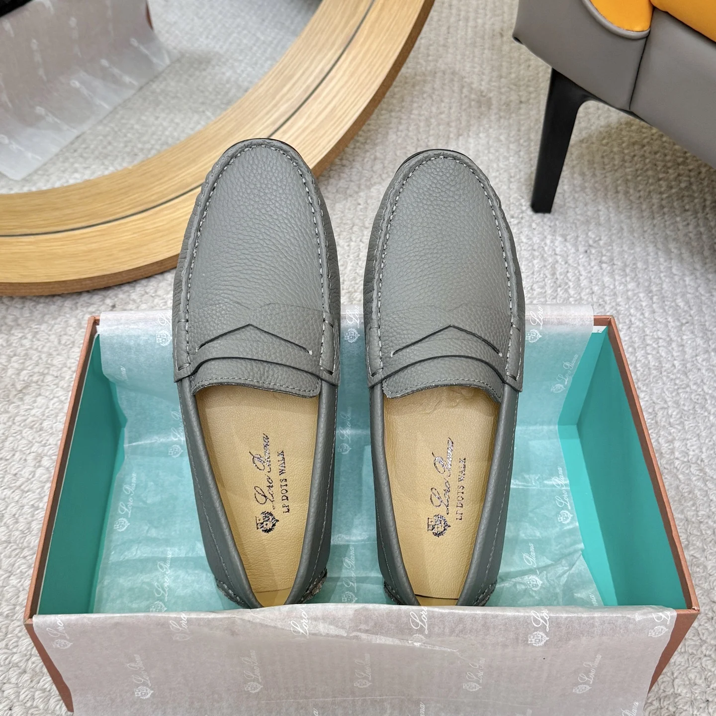 LORO PIANA Loafers Gray B00202609110140 - Image 2