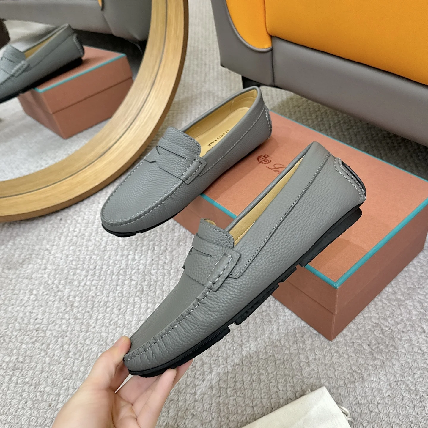 LORO PIANA Loafers Gray B00202609110140 - Image 4