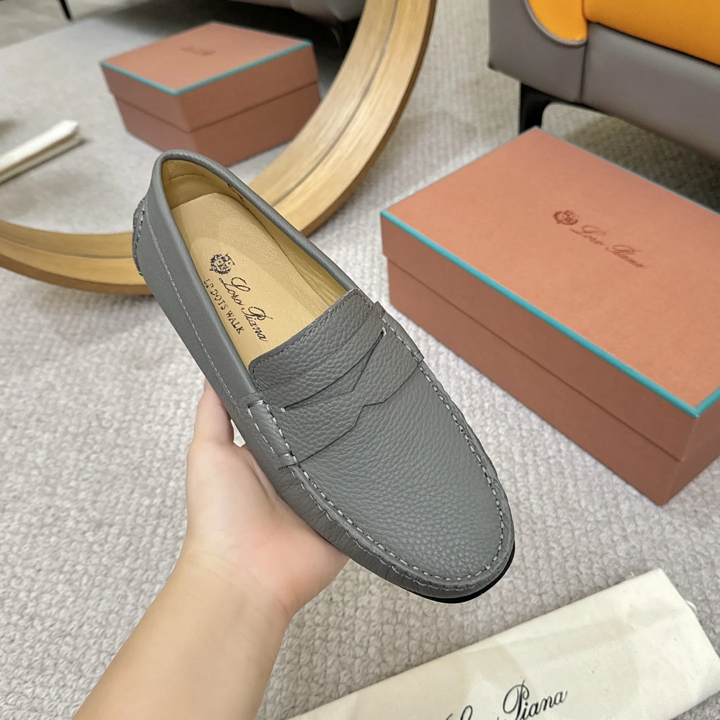 LORO PIANA Loafers Gray B00202609110140 - Image 5