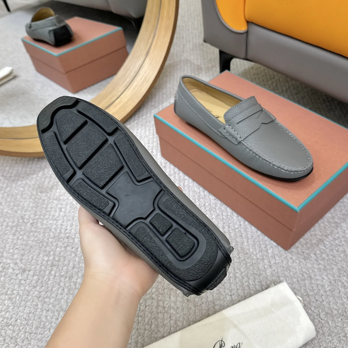 LORO PIANA Loafers Gray B00202609110140 - Image 7